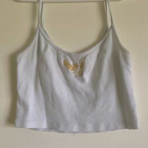 Brandy Melville white cropped tank top